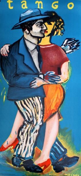 MOSNER Ricardo (né en 1948) TANGO. 1986 W.M Editions - 101 x 86 cm - Non entoilée,...