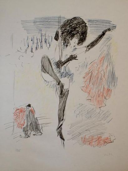 VERTèS Marcel (1895-1961) LE CIRQUE. Vers 1930 2 Lithographies couleurs sur papier...