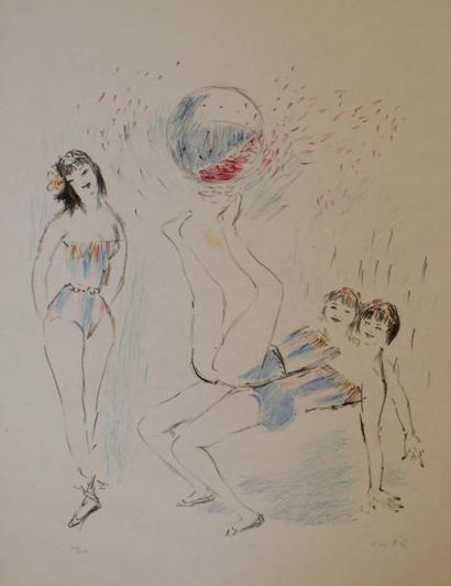 VERTèS Marcel (1895-1961) LE CIRQUE. Vers 1930 2 Lithographies couleurs sur papier...