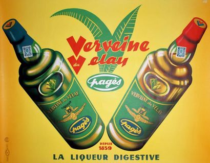 AR PAGÈS.”VERVEINE DU VELAY” De La Vasselais, Paris - 61 x 80 cm - Non entoilée,...