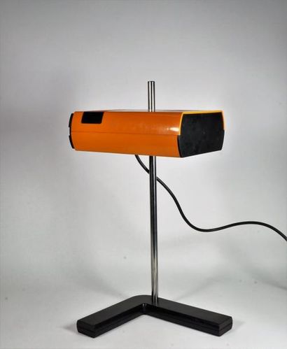 TALOPP Jean-René (1950) collection Manade Lampe de bureau en plastique orange et...