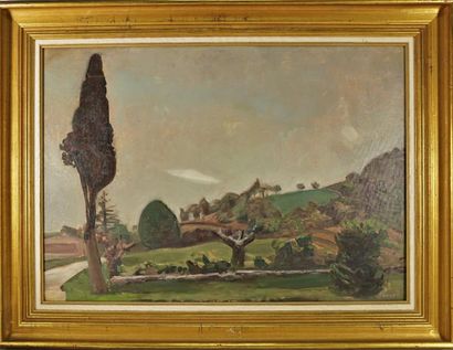 Garbel Paysage huile sur toile 47 x 65 cm