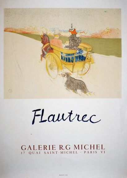 TOULOUSE-LAUTREC (d’après) Galerie Michel, Paris.”LA CHARETTE ANGLAISE”.Vers 1955...
