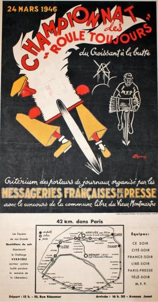 ROUMY E???? CHAMPIONNAT des “ROULE TOUJOURS”.Mars 1946 Socitété d’imprimerie Parisienne,...