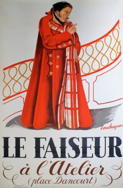 TOUCHAGUES Louis (1893-1974) LE FAISEUR A L’ATELIER “Place Dancourt” - Imprimerie...