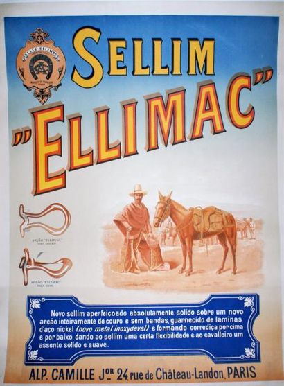 ANONYME (3 affiches) SELLIM “ELLIMAC” Ed.Oberlun, Paris - 73 x 54 cm - Entoilée,...