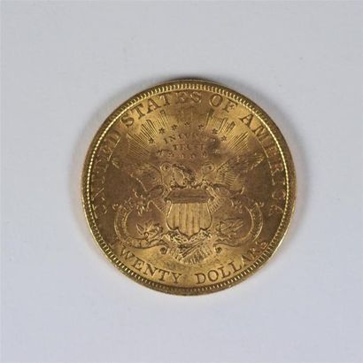 null Pièce américaine en or de 20 $. Poids 33,4 grs.