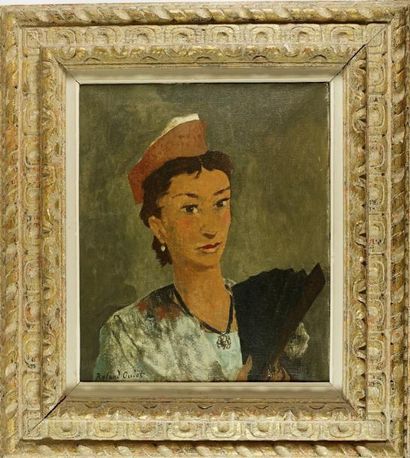 Roland OUDOT (1897-1981) L’Arlésienne, Huile sur toile signée en bas à gauche. 55...