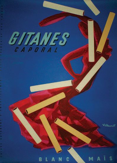 VILLEMOT Bernard (1911-1990) GITANES CAPORAL."BLANC-MAÏS". 1955
Création S.E.I.T.A,...