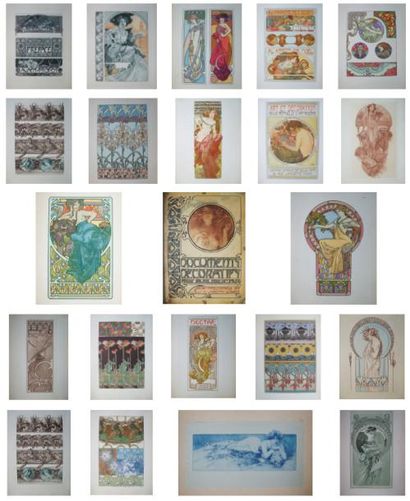 MUCHA Alphonse (1860-1939) DOCUMENTS DÉCORATIFS.1902
Rare recueil de 72 planches...