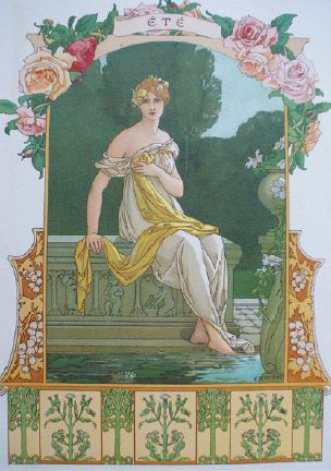 SONREL Elisabeth (1874-1953) ÉTÉ Lithographie couleurs - 38 x 27 cm - Non entoilée,...