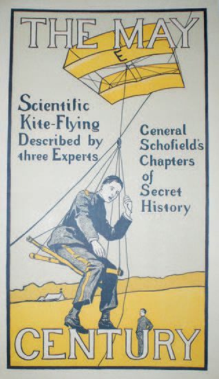 WRIGHT Charles (1870-1939) THE MAY CENTURY."Scientific Kite-flying". 1897
52 x 30...