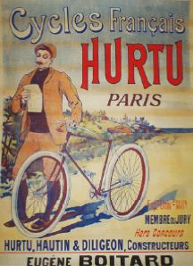 ANONYME AUTOMOBILES & CYCLES HURTU.Vers 1900
Imp.Charles Verneau, Paris - 130 x 96...