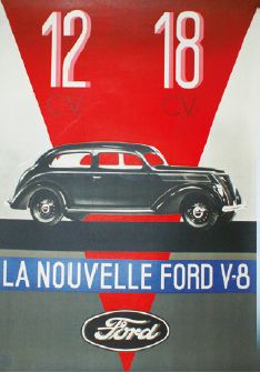 ANONYME LA NOUVELLE FORD V-8.Vers 1950
Sans mention d'imprimeur (offset) - 93 x 65...