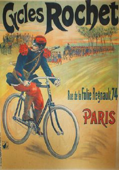 ANONYME CYCLES ROCHET.Vers 1900
Imprimerie Artistique Chapellier, Paris - 130 x 90...