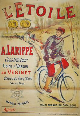 ANONYME CYCLES L'ETOILE."Usine au Vésinet"
Imp.Charles Verneau, Paris - 140 x 100...