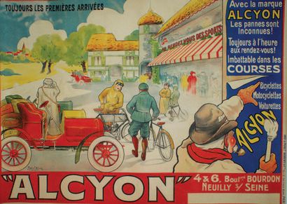 BLOCH Marcel (1884-?) ALCYON. "Bicyclettes, motocyclettes, voiturettes...TOUJOURS...
