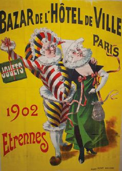 BERNI BAZAR DE L'HÔTEL DE VILLE, Paris. "ETRENNES 1902"
Affiches Pichot - 160 x 120...