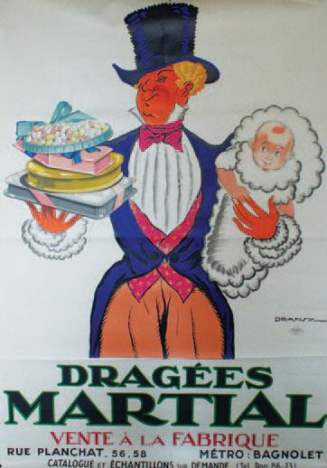 DRANSY Jules (1883-1945) DRAGÉES MARTIAL. "Vente à la fabrique". 1933
Imprimerie...