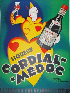 LE MONNIER Henry (1893-1978) LIQUEUR CORDIAL-MÉDOC."la liqueur qui réjouit le coeur"....
