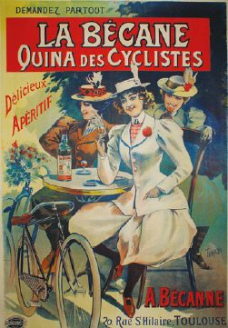 TAMAGNO Francisco (1851-1933) LA BECANE."QUINA DES CYCLISTES, délicieux apéritif".Toulouse
Imp.Camis,...