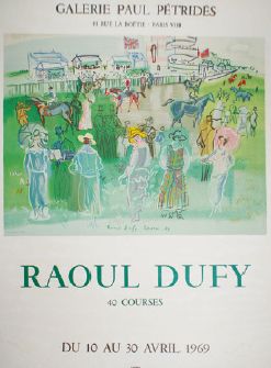 Dufy Raoul Galerie Pétridès."Raoul DUFY.40 COURSES".1969
Mourlot (copyright) - 72...