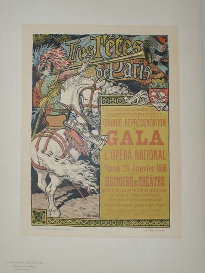 GRASSET Eugène (1845-1917) (2 planches) LES FÊTES de PARIS (1886) et NAPOLÉON (1894)...