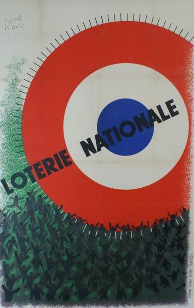 RAVO René (1904-1998) LOTERIE NATIONALE Atelier R.Ravo, Paris - 120 x 78 cm - Entoilée,...