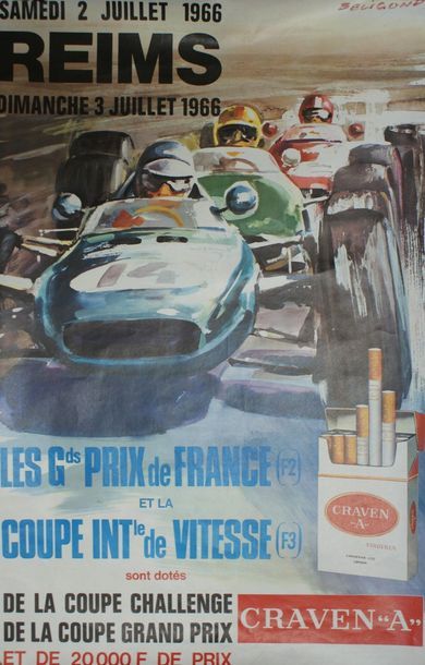 BELIGOND GRANDS PRIX DE FRANCE. REIMS. Juillet 1966. Imp. Thivillier (offset) - 58...