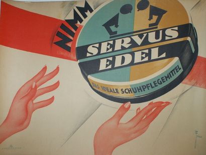 jries SERVUS EDEL.”das ideale schuhpflegemittel”.Vers 1937 R.Barnick, Berlin - 72...