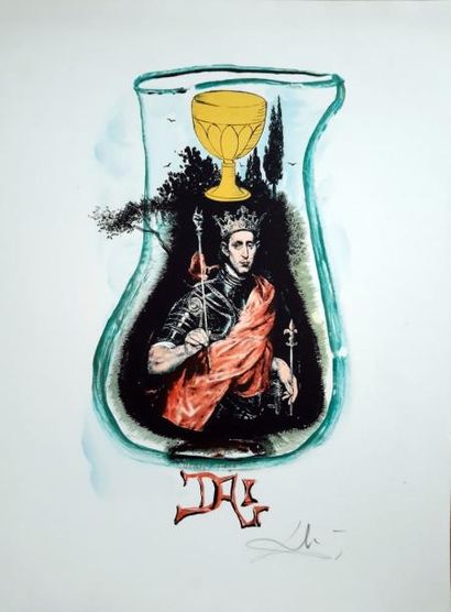 Salvador Dali (1904-1989) attribué à Lithographie, 59 x 45 cm, signée à la mine de...