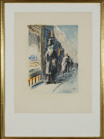 Kees VAN DONGHEN d'après " Au beau temps de la Butte" Deux lithographies .Dimension...