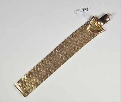 Bracelet ceinture en or jaune 18K (750/oo)...
