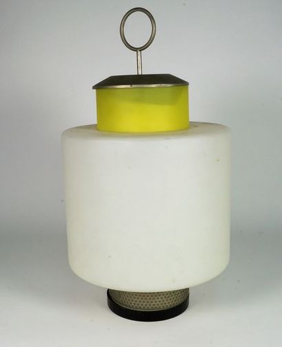 STILNOVO Lampe à poser en verre sablé ( accident). 41 cm