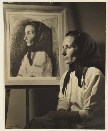 PORTRAITS Portraits par Raymond Fabre de Jean Cocteau, de Rosita, fille de Manolo...