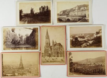 CARTES DE VISITE Paysages, châteaux, cathédrales, architecture, Rouen, Lisieux, Blois,...