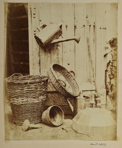 LOUIS ROGER DU VAL, COMTE DU MANOIR 1827-1888 Chien aboyant devant une ratière, ca....
