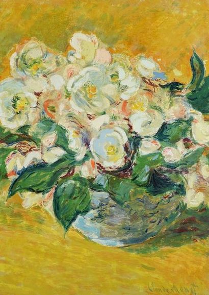 Claude Monet d'après Bouquet de fleurs. 1950. Procédé Aeply. 50.5 x 37.5 cm