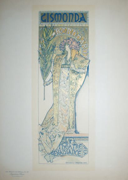 MUCHA Alphonse (1860-1939) GISMONDA Planche n°27 des Maîtres de l'Affiche
Imprimerie...