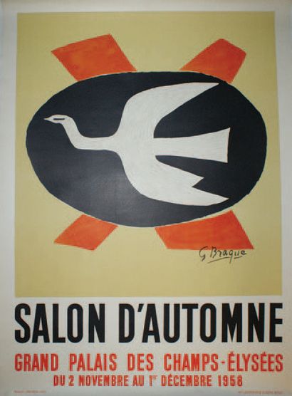 BRAQUE Georges (1882-1963) GRAND-PALAIS, Paris. SALON D'AUTOMNE.
Novembre-Décembre...