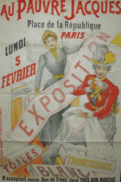 ANONYME AU PAUVRE JACQUES, place de la République, Paris. Vers 1900
Imprimerie Moullot,...