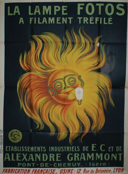 CAPPIELLO (non signée) LA LAMPE FOTOS."A FILAMEMENT TRÉFILÉ".
Vers 1910
Imprimerie...