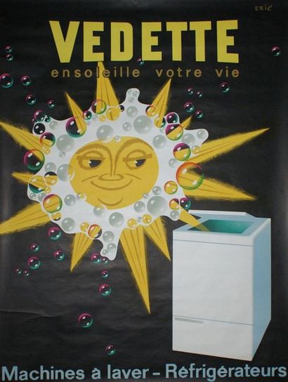 ERIC (2 affiches)
VEDETTE. "ENSOLEILLE VOTRE VIE". 1961 et 1962
Imprimerie Bedos...