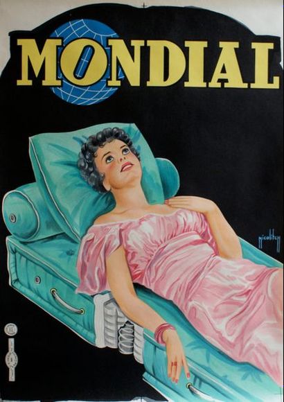 NICOLITCH G MONDIAL.Vers 1955 Etablissements de La Vasselais, Paris - 44 x 34 cm...