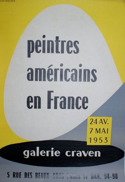 GALERIE CRAVEN, Paris (2 affiches) PEINTRES AMÉRICAINS en FRANCE (1953) & 30 PEINTRES...