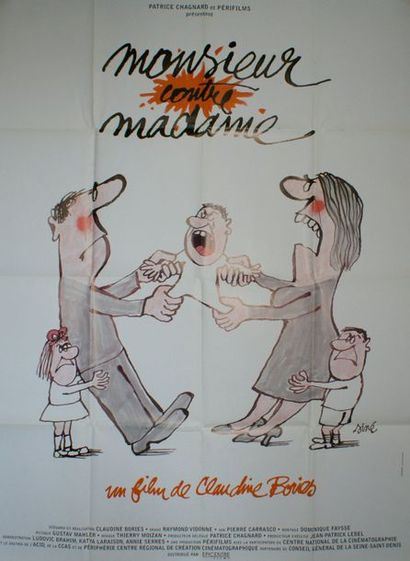 SINE (né en 1928) (2 affiches) T’INQUIÈTE PAS çA SE SOIGNE et MONSIEUR CONTRE MADAME....