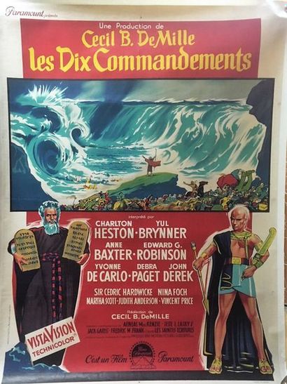 SOUBIE Roger (1898-1984) LES DIX COMMANDEMENTS.Film avec Charlton Heston et Yul Brynner....
