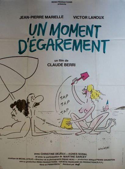 WOLINSKI Georges (1934-2015) UN MOMENT D’ÉGAREMENT. Film de Claude Berri avec Jean...