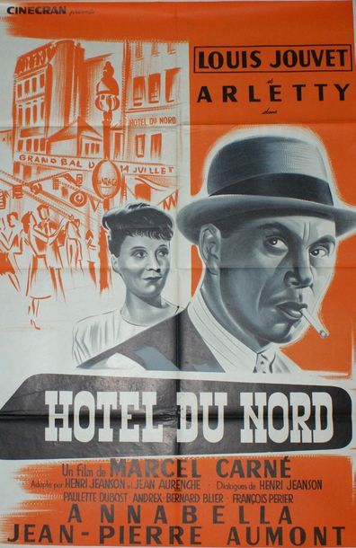 LOUIS JOUVET et ARLETTY HÔTEL DU NORD.Film de Marcel Carné. 1938 La Lithotyp (ressortie)...