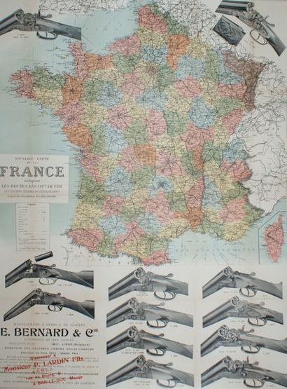 ANONYME CARTE DE FRANCE & E.BERNARD MANUFACTURE D’ARMES Sans mention d’imprimeur...